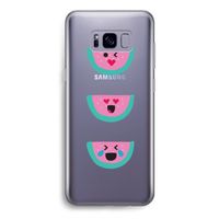 Smiley watermeloen: Samsung Galaxy S8 Transparant Hoesje