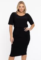 Yoek Geplooide rok | Zwart | Maat 54/56 Yoek Geplooide rok | Zwart | Maat 54/56