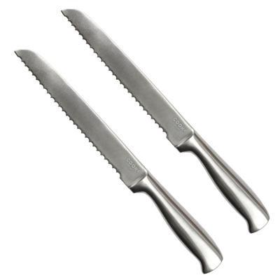 Cook Concept Precision broodmes - 2x - RVS - zilver - 33 cm - met kartels