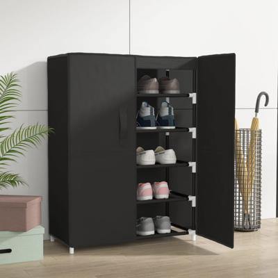 VidaXL Schoenenkast 60x30x90 cm stof zwart