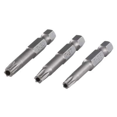 Wolfcraft Bit-set | TORX® met boring | Maat 25, 27, 30 | 3-delig - 1262000