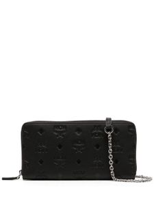 MCM grand portefeuille Aren en cuir - Noir