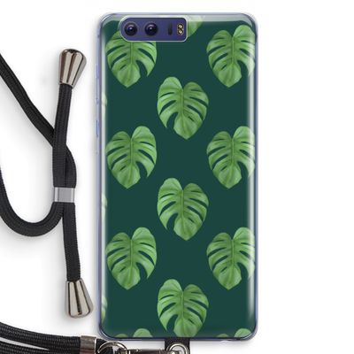 Monstera leaves: Honor 9 Transparant Hoesje met koord