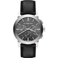 Horlogeband Burberry BU9362 Leder/Kunststof Zwart 22mm