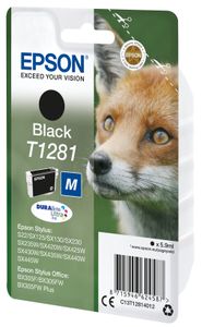 Epson inktcartridge T1281, 170 pagina's, OEM C13T12814012, zwart