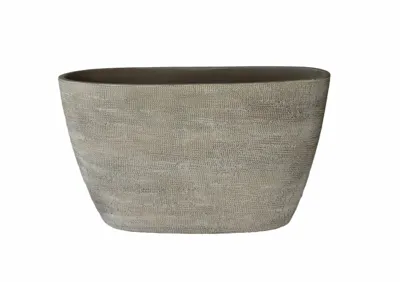 Schaal tokio ovl 44x16x26cm taupe