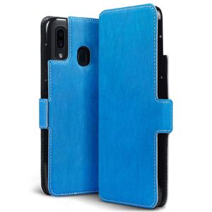 Qubits - slim wallet hoes - Samsung Galaxy A30 - Lichtblauw