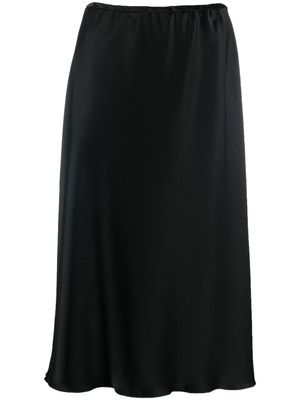 Nanushka jupe mi-longue à effet satiné - Noir