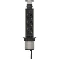 Stekkerdoos brennenstuhl toren 3vdig 2m zwart/zi