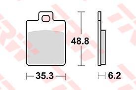 TRW Brake pad mcb 827 srm sintered metal