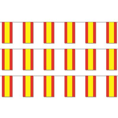 Slinger Spanje - 3x - 400 cm - papier - vlag - landen thema - Spaanse vlag