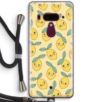 Citroenen: HTC U12+ Transparant Hoesje met koord Citroenen: HTC U12+ Transparant Hoesje met koord