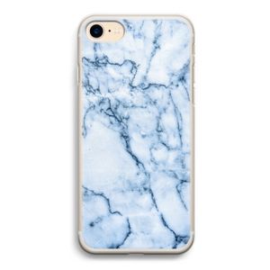 Blauw marmer: iPhone 7 Transparant Hoesje