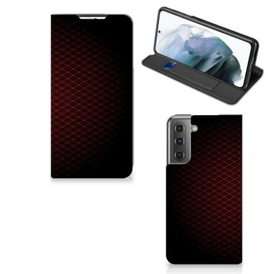 Samsung Galaxy S21 FE | Hoesje met Magneet | Geruit Rood