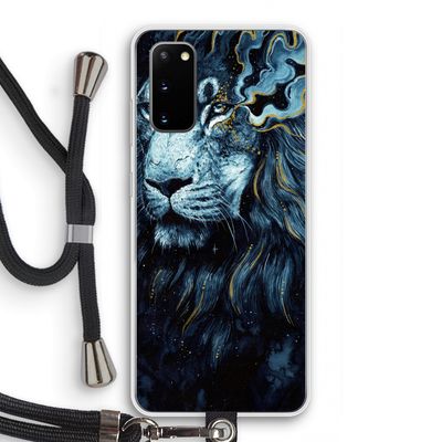 Darkness Lion: Samsung Galaxy S20 Transparant Hoesje met koord