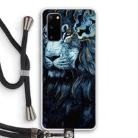 Darkness Lion: Samsung Galaxy S20 Transparant Hoesje met koord