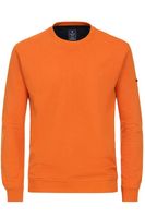 Redmond Casual Regular Fit Sweatshirt ronde hals oranje, Effen - thumbnail