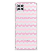 Samsung Galaxy A22 5G TPU bumper Waves Roze