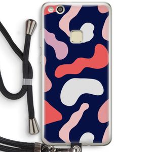 Memphis Shapes Pink: Huawei Ascend P10 Lite Transparant Hoesje met koord