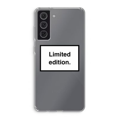 Limited edition: Samsung Galaxy S21 FE Transparant Hoesje