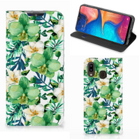 Samsung Galaxy A30 Smart Cover Orchidee Groen - thumbnail