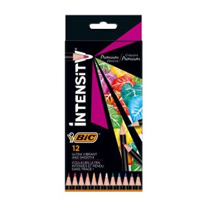 BIC Intensity Premium Zwart, Blauw, Bruin, Groen, Lichtblauw, Oranje, Roze, Paars, Rood, Violet, Wit, Geel 12 stuk(s)