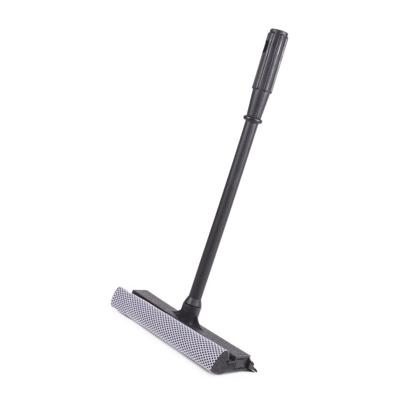 Benson spons/wisser - 2 in 1 - telescopische steel - grijs - 90 cm