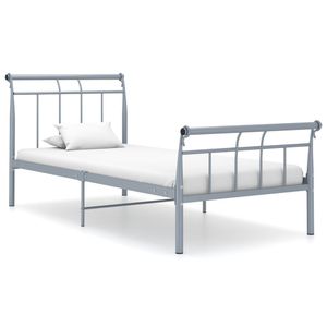 Bedframe metaal grijs 100x200 cm