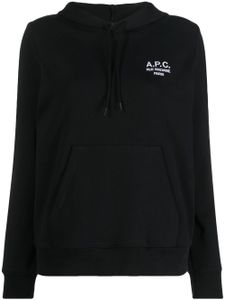 A.P.C. hoodie à logo brodé - Noir