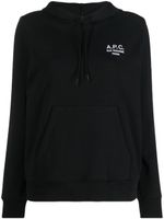 A.P.C. hoodie à logo brodé - Noir - thumbnail