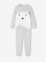 Pyjama fluweel / velours voor jongens Beer gemêleerd grijs Pyjama fluweel / velours voor jongens Beer gemêleerd grijs