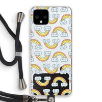 Regenboog: Pixel 4 Transparant Hoesje met koord Regenboog: Pixel 4 Transparant Hoesje met koord