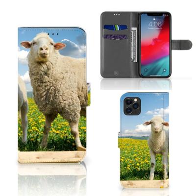 Apple iPhone 11 Pro Max | Telefoonhoesje | Met pasjeshouder | Schaap en Lammetje
