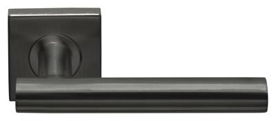 Formani deurkruk Basics LB7-19BSQ geveerd op vierkant rozet - PVD gumetal