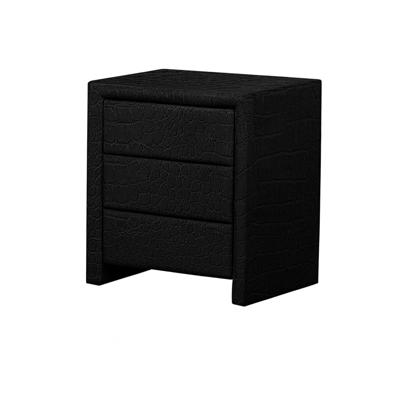 OP=OP Hocker met 3 lades Croco Zwart