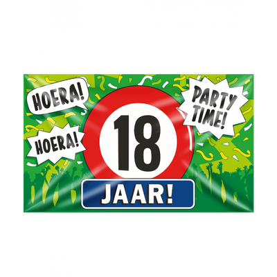 Gevelvlag 18 jaar 90x150 cm