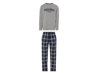 LIVERGY Heren pyjama (S, Grijs)