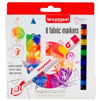 Bruynzeel Textielstiften heldere kleuren junior 8 stuks - thumbnail
