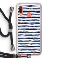 Verrassende lijnen: Samsung Galaxy A20e Transparant Hoesje met koord