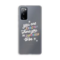 Right Place: Samsung Galaxy S20 FE / S20 FE 5G Transparant Hoesje