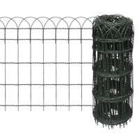 VidaXL Borderafscheiding 10x0,65 m gepoedercoat ijzer