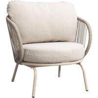 Leen Bakker - Loungefauteuil Fermo - Zand - Metaal/Kunststof - Beige - 81x78x75 Cm