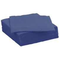 Diner/feest servetten - 30x - donkerblauw - 38 x 38 cm - papier - 3-laags