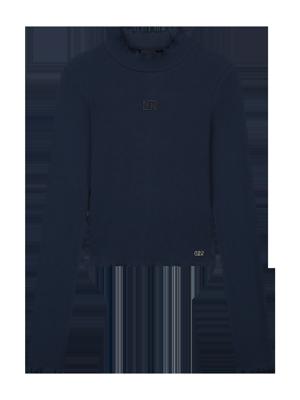 Rib Top Turtle LS Cropped