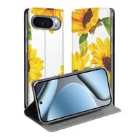 Google Pixel 10 Pro Smart Cover Hoesje Zonnebloemen