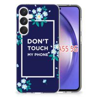 Samsung Galaxy A55 Silicone-hoesje Flowers Blue DTMP