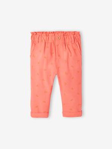 Wijde babybroek koraal