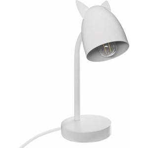 Kinderkamer bureaulamp - met oortjes - wit - metaal - 18 x 12,5 x 31 cm - tafellamp
