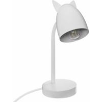 Kinderkamer bureaulamp - met oortjes - wit - metaal - 18 x 12,5 x 31 cm - tafellamp - thumbnail