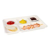 Wegwerp vakjes borden - 25x stuks - 22 x 32 x 2 cm - suikerriet - biologisch afbreekbaar Wegwerp vakjes borden - 25x stuks - 22 x 32 x 2 cm - suikerriet - biologisch afbreekbaar